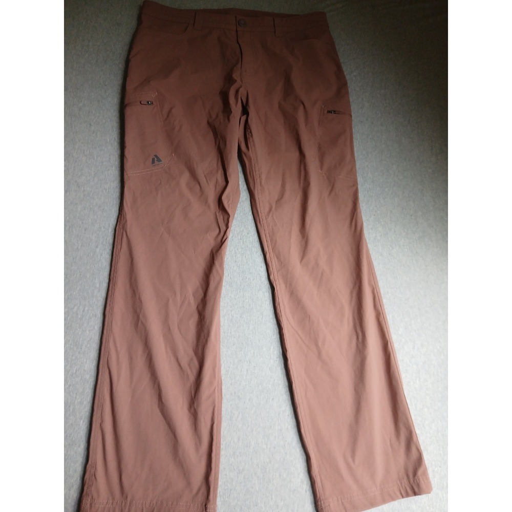 Eddie Bauer First Ascent Pants 12 Cargo Zip Pockets Outdoor Hiking Travel Terra